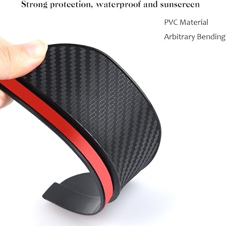 Pincuttee Mirror Rain Visor Eyebrow, Side Mirror Rain Guards, Covers for Car Uniservial Fit - Image 3