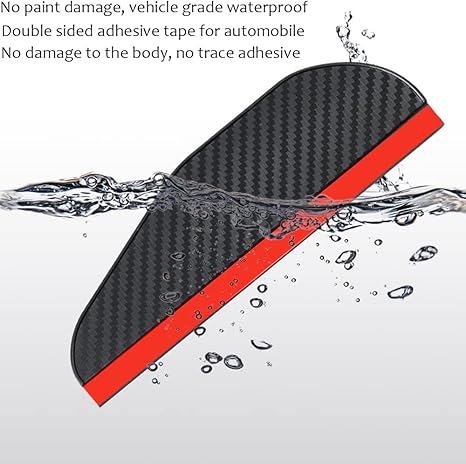 Pincuttee Mirror Rain Visor Eyebrow, Side Mirror Rain Guards, Covers for Car Uniservial Fit - Image 4