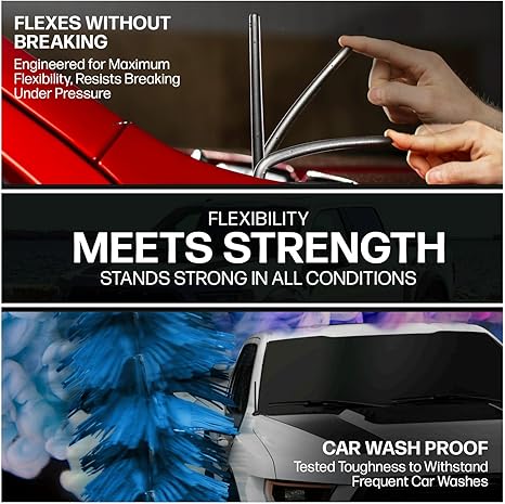 Votex Black Short Rubber 6 3/4 Inch Universal Antenna Kit - Car Wash Proof, Easy Setup - Image 6