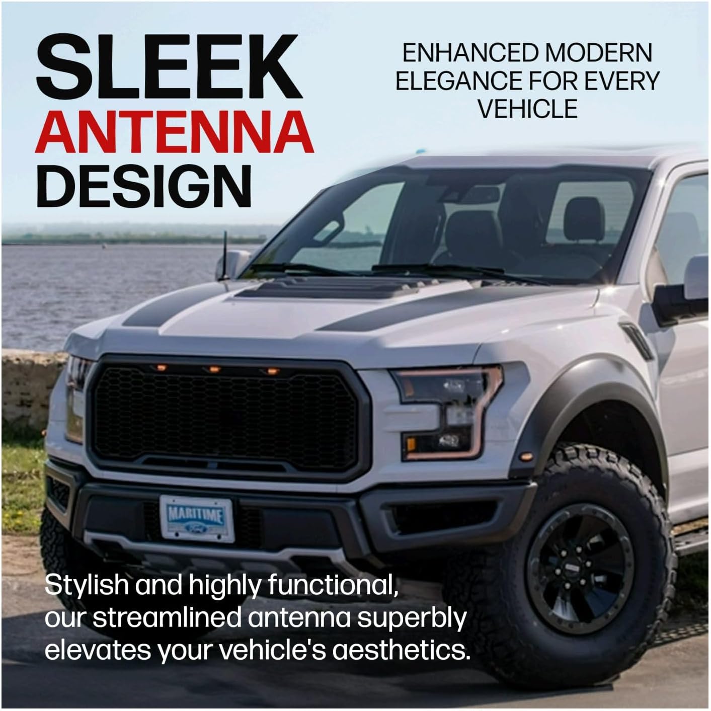 Votex Black Short Rubber 6 3/4 Inch Universal Antenna Kit - Car Wash Proof, Easy Setup - Image 3