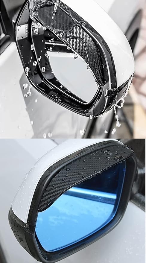 Pincuttee Mirror Rain Visor Eyebrow, Side Mirror Rain Guards, Covers for Car Uniservial Fit - Image 6