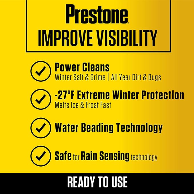Prestone AS658 Deluxe 2-in-1 Windshield Washer Fluid, 1 Gallon - Image 2